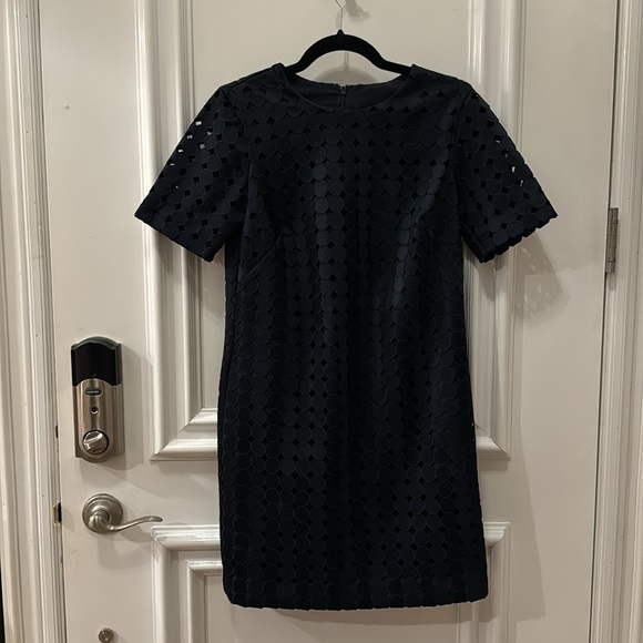 Banana Republic Navy Blue eyelet dress - Picture 1 of 4